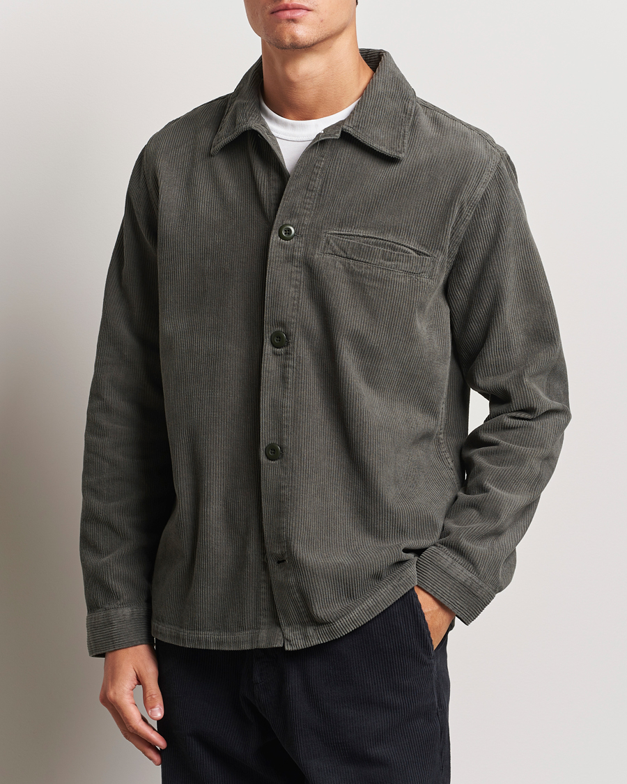 Herre |  | A Day\'s March | Telford Corduroy Overshirt Olive