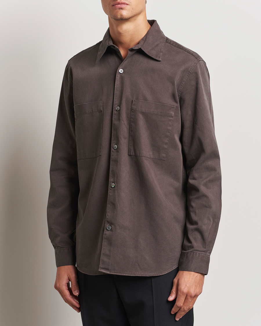 Herre |  | A Day\'s March | Farleigh Lyocell Shirt Chocolate