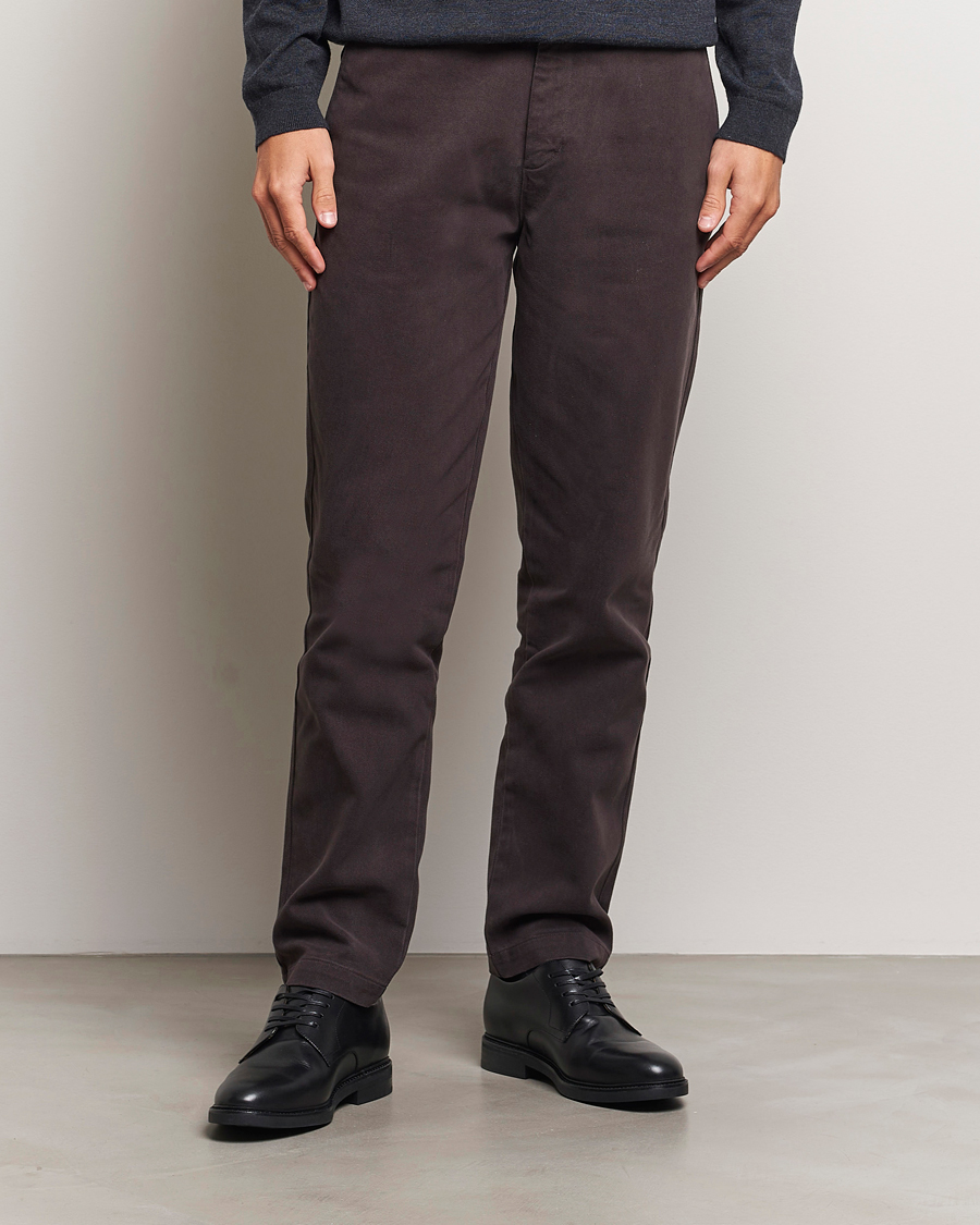 Herre |  | A Day\'s March | Miller Cotton Lyocell Trousers Chocolate