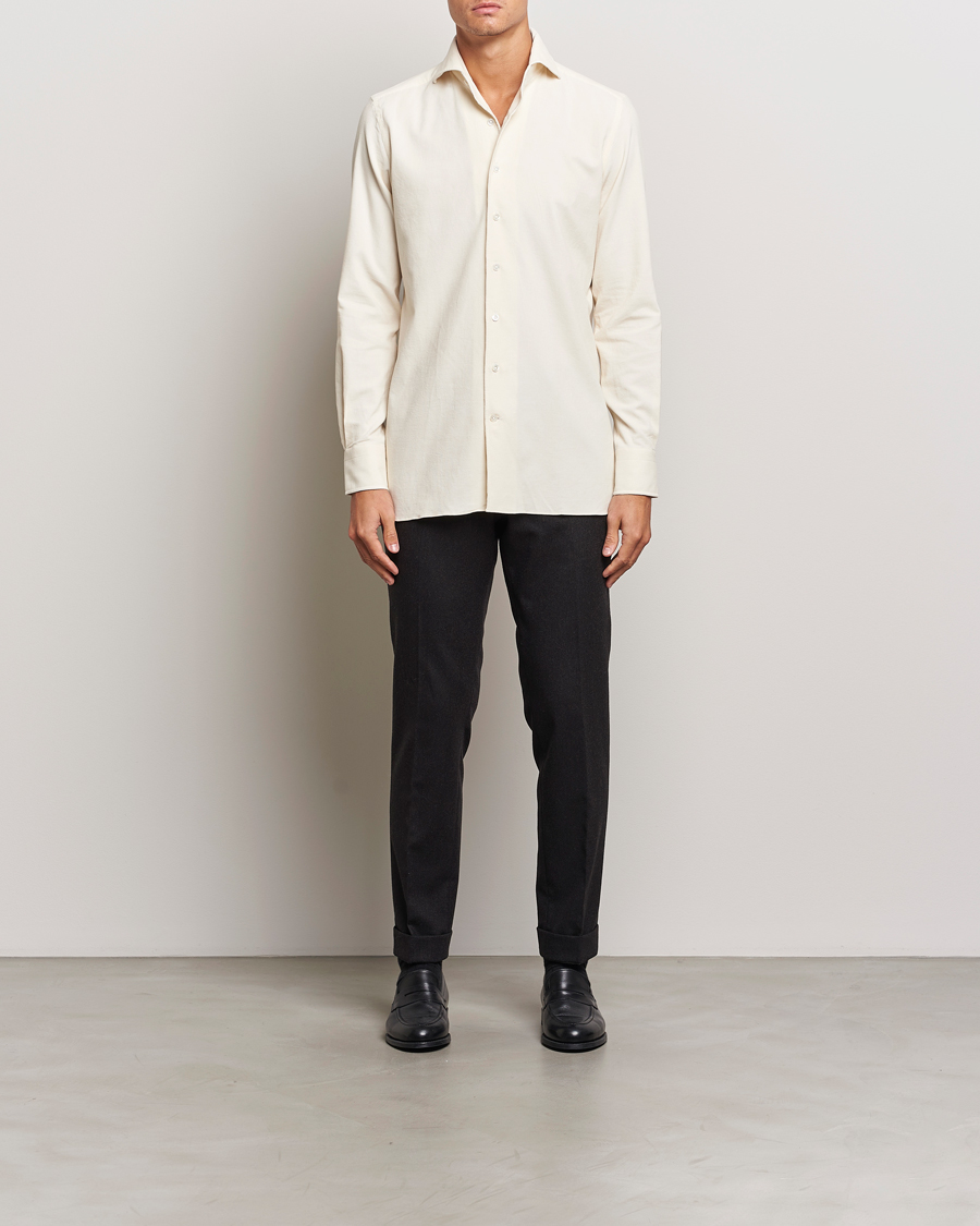 Herre |  | 100Hands | Japan Corduroy Shirt Off White