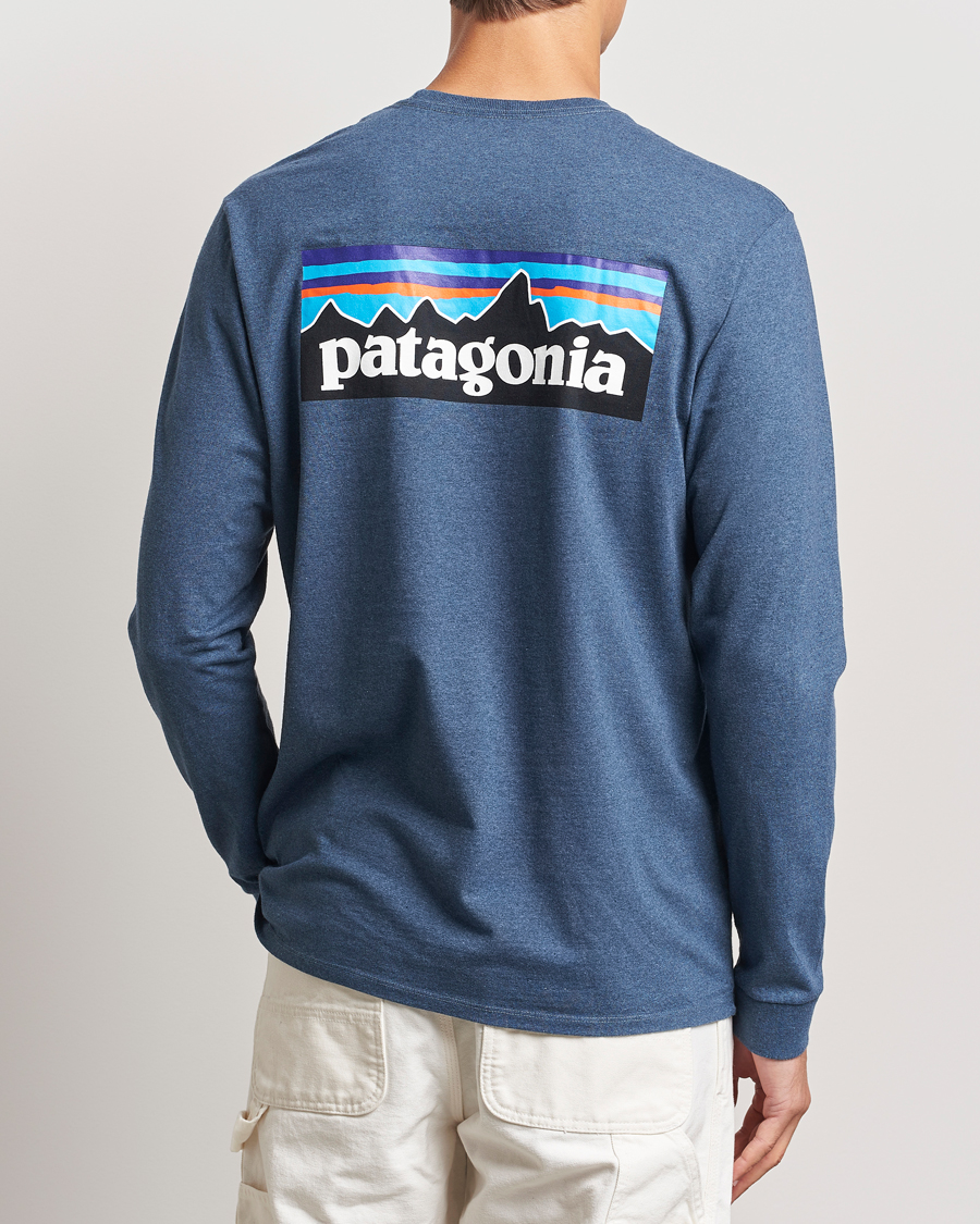 Herre | Langermede t-shirts | Patagonia | P-6 Logo Responsibiliti T-Shirt Utility Blue