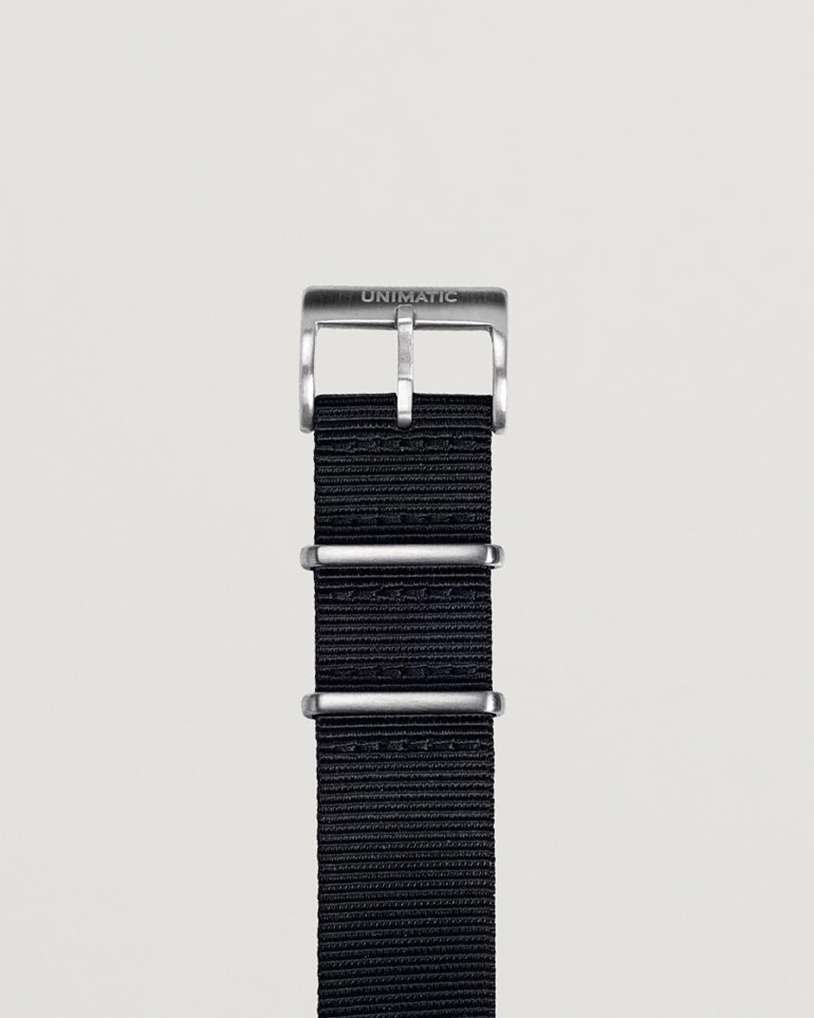 Herre |  | UNIMATIC | Nylon Nato Steel 22mm Strap Black