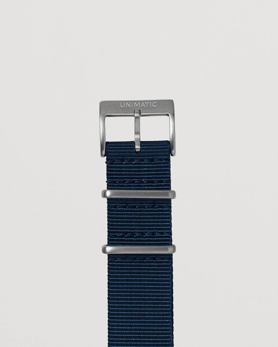 Herre |  | UNIMATIC | Nylon Nato Steel 22mm Strap Vintage Navy