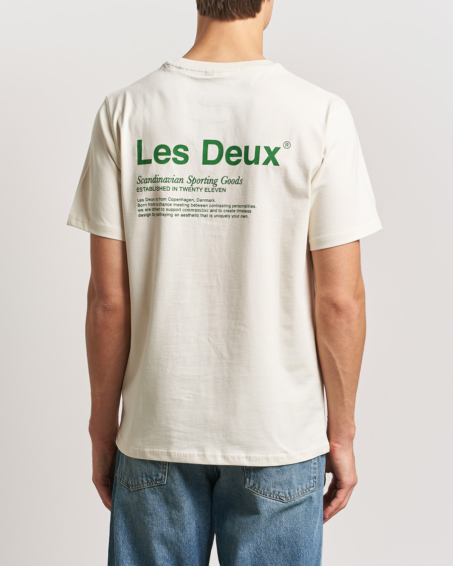 Herre | T-Shirts | LES DEUX | Brody Printed T-shirt 2.0 Ivory