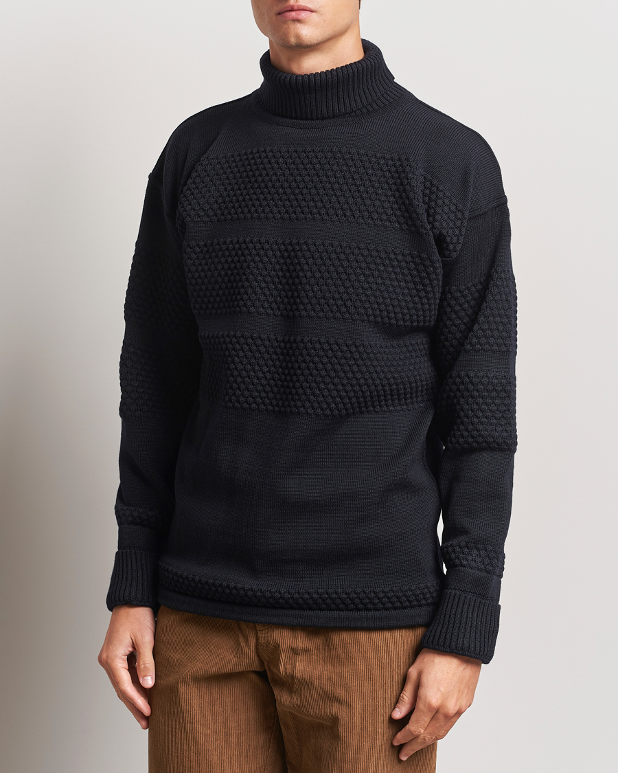 Herre |  | S.N.S. Herning | Fisherman Wool Rollneck Sweater Navy Blue