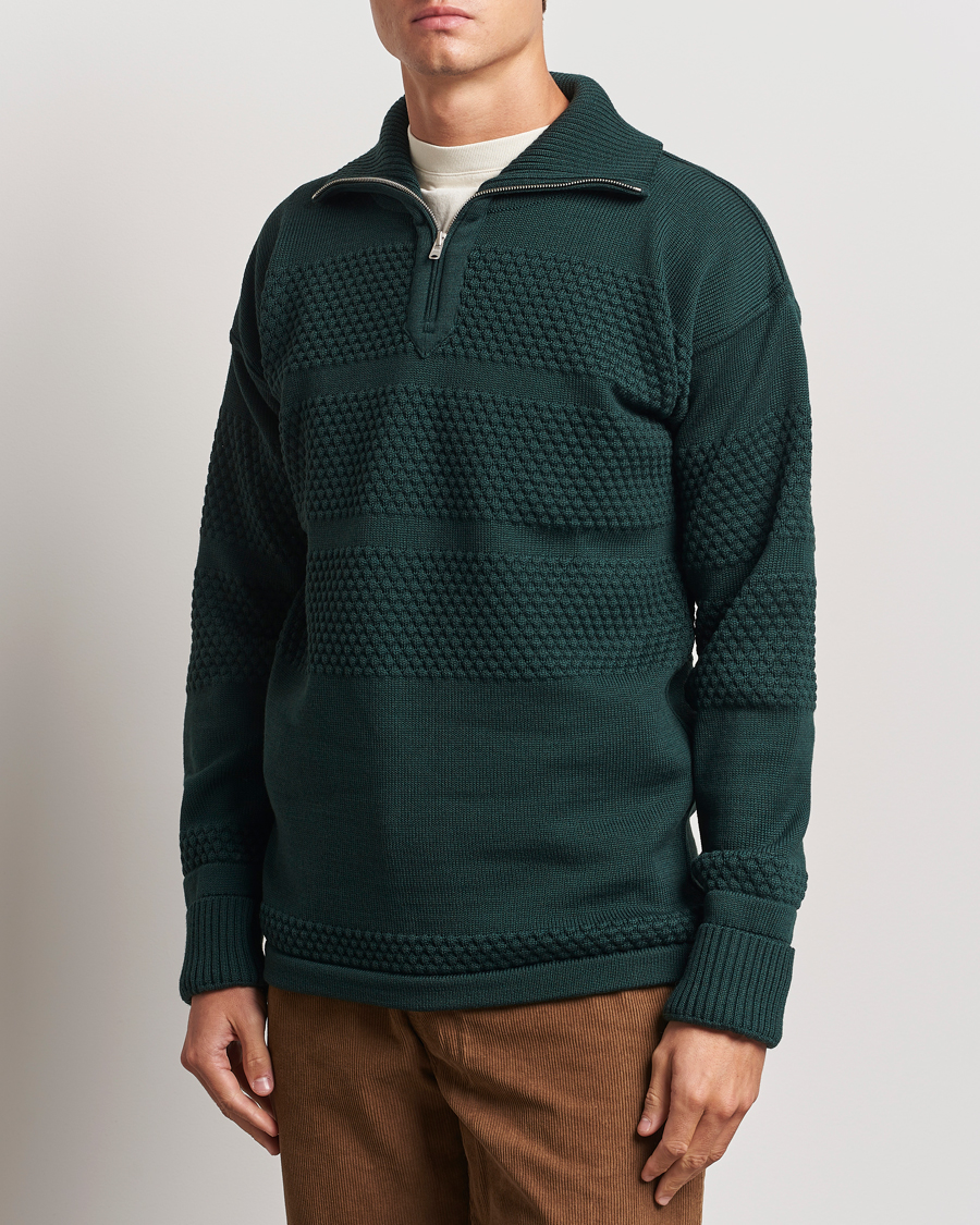 Herre |  | S.N.S. Herning | Fisherman Wool Half Zip Sweater Thunder Green