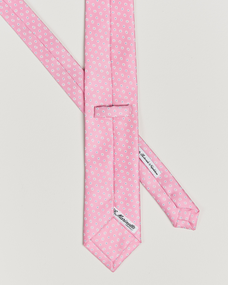 Herre |  | E. Marinella | 3-Fold Printed Silk Tie Pink