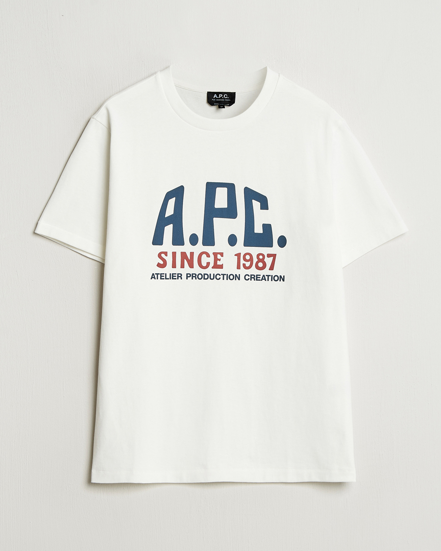 Herre | Nytt i butikken | A.P.C. | Print Label T-Shirt White