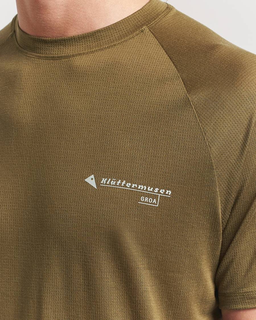 Herre | T-Shirts | Klättermusen | Groa Short Sleeve T-Shirt Olive