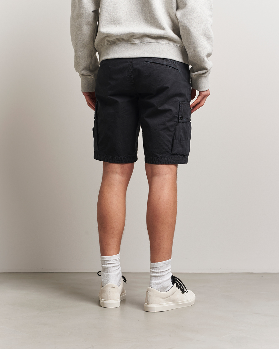 Herre | Shorts | Stone Island | Brushed Cotton Canvas Cargo Shorts Black