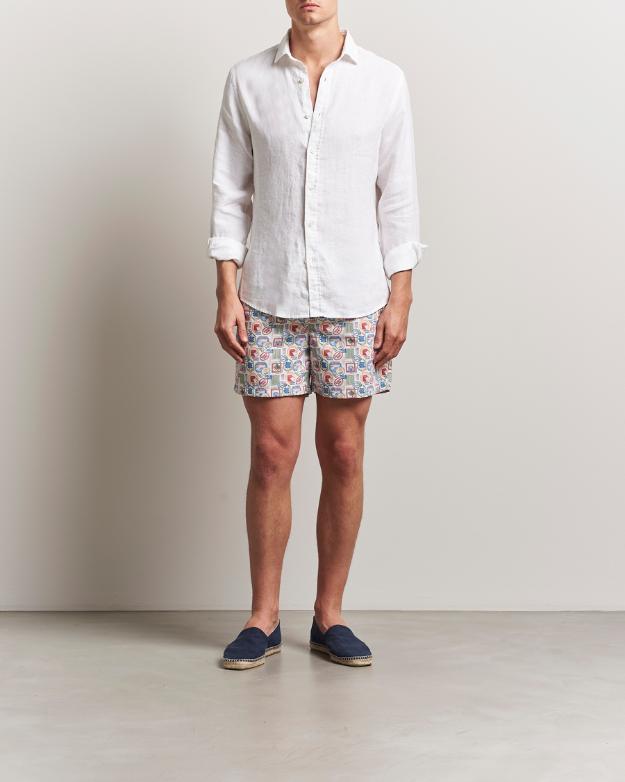 Herre | Badeshorts | Ripa Ripa | Printed Swimshorts Off White