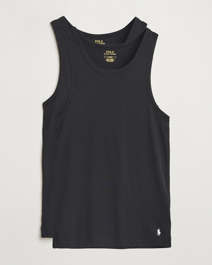 Herre | T-Shirts | Polo Ralph Lauren | 2-Pack Classic Tank Top Black