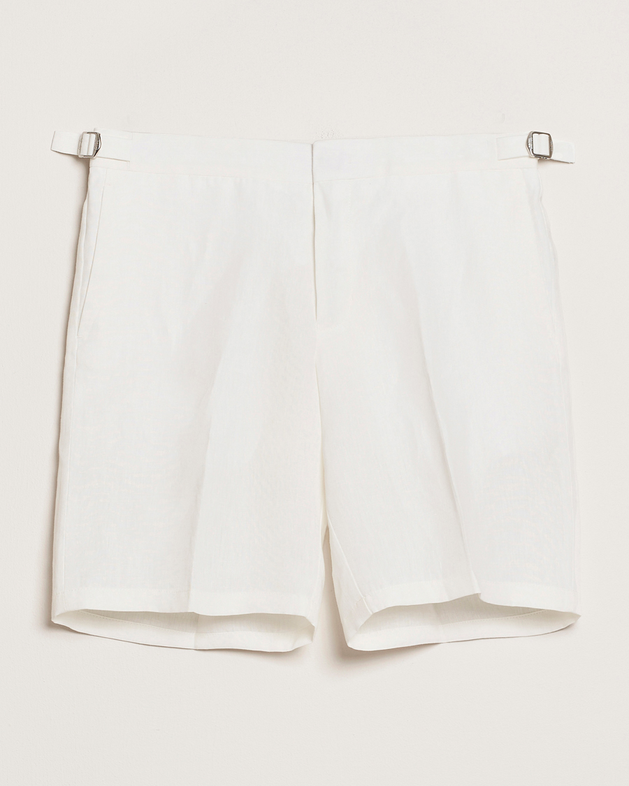 Herre | Shorts | Orlebar Brown | Norwich Italian Linen Shorts White Sand