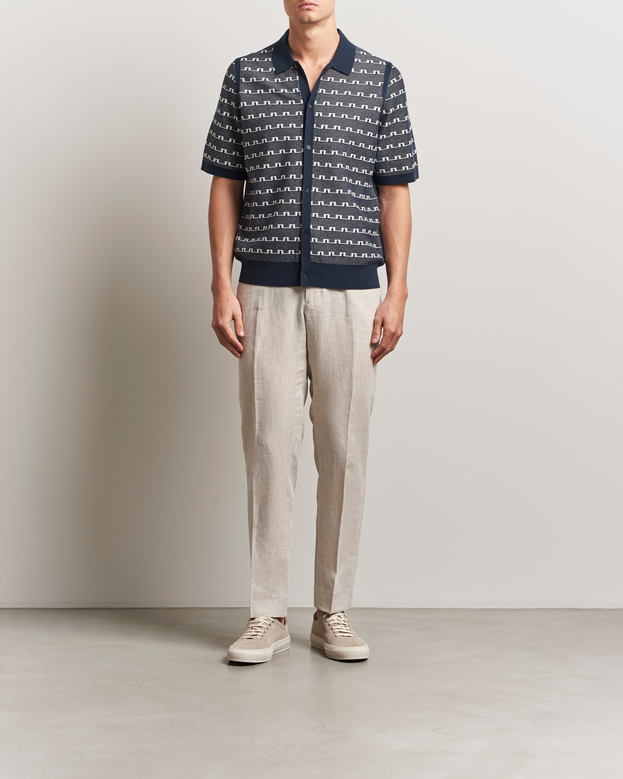 Herre | Bukser | J.Lindeberg | Soren Drape Linen Pants Moonbeam