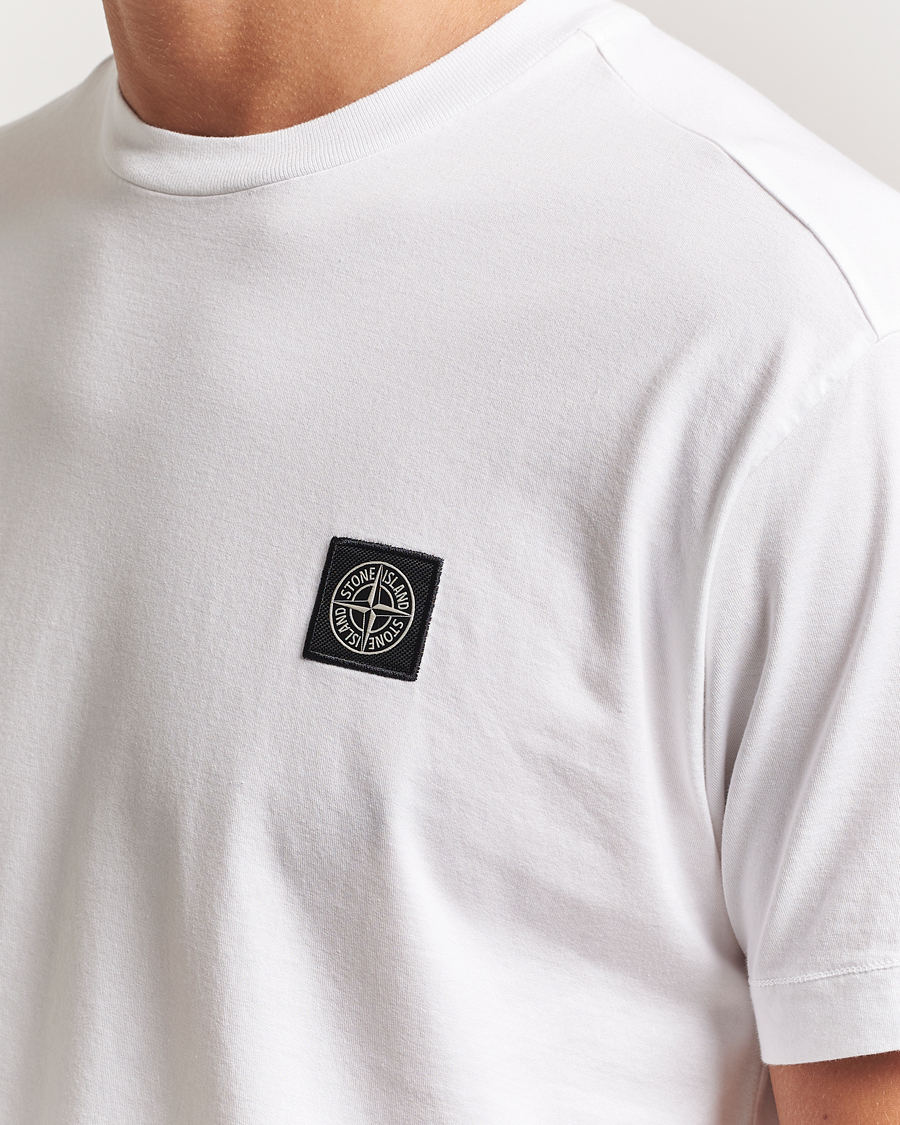 Herre | T-Shirts | Stone Island | Garment Dyed Cotton Jersey T-Shirt White