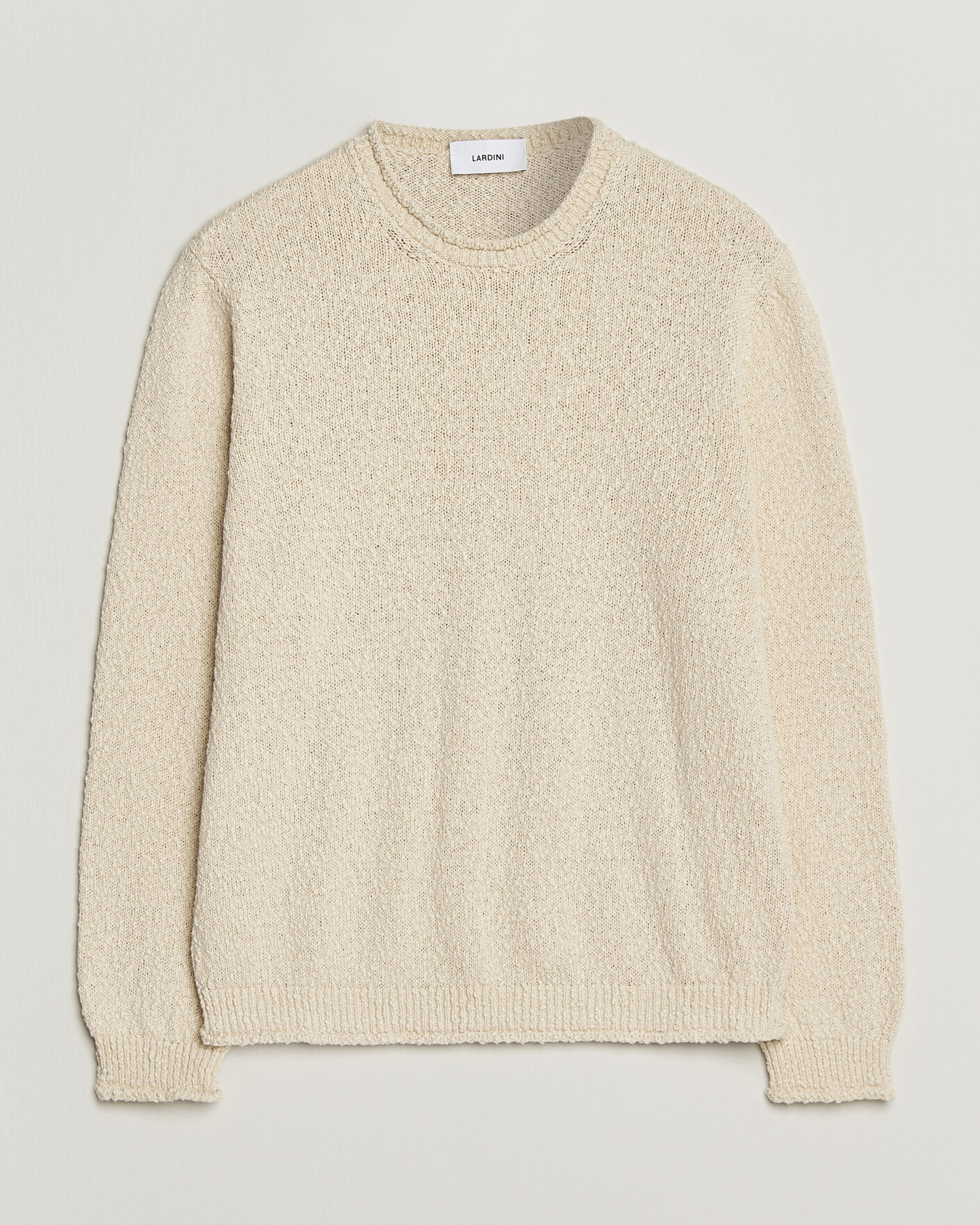 Herre | Gensere | Lardini | Organic Cotton Crew Neck Natural