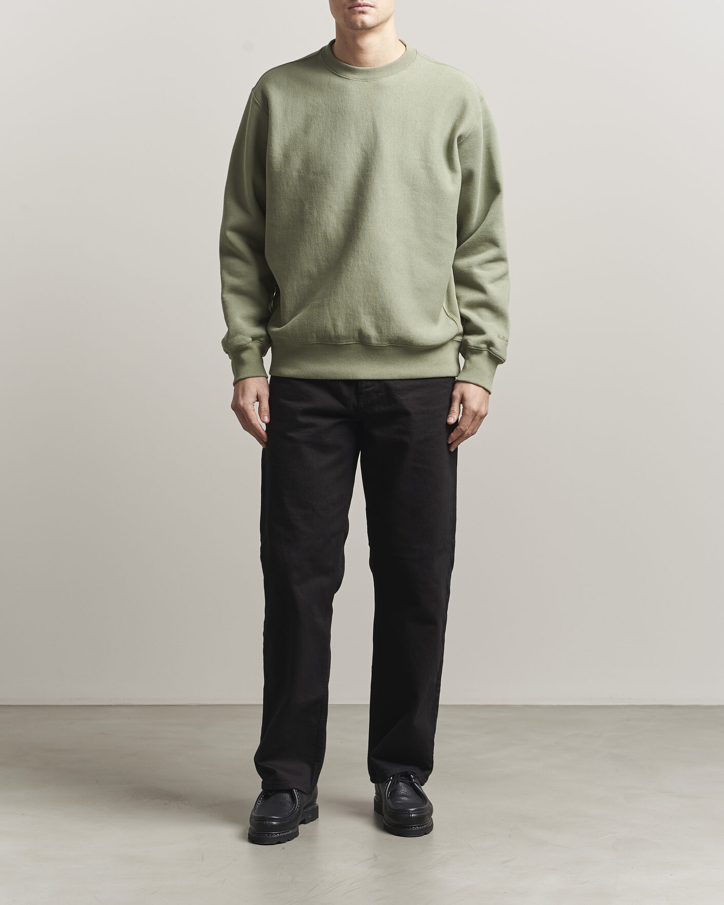 Herre | Gensere | Nudie Jeans | Hasse Crew Neck Sweatshirt Green