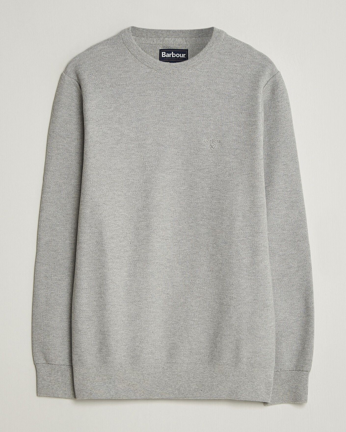 Herre | Gensere | Barbour Lifestyle | Honeycomb Crew Neck Grey Marl