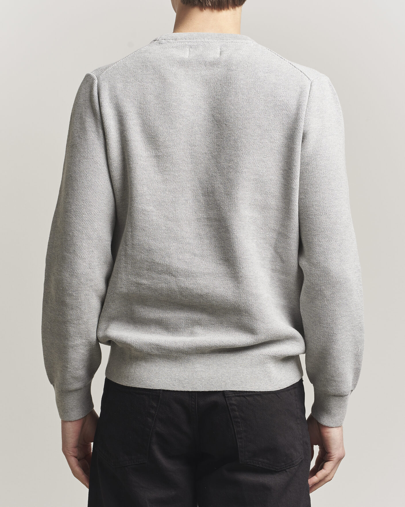 Herre | Gensere | Barbour Lifestyle | Honeycomb Crew Neck Grey Marl