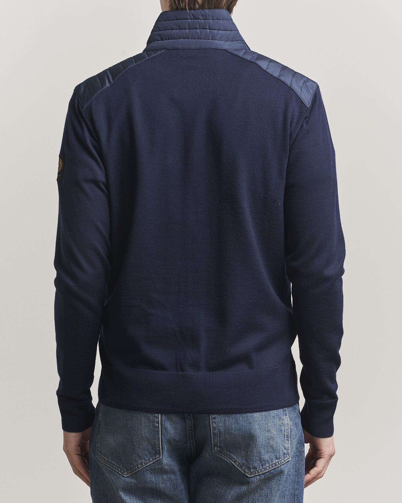 Herre | Gensere | Belstaff | Kelby Knitted Full Zip Dark Ink