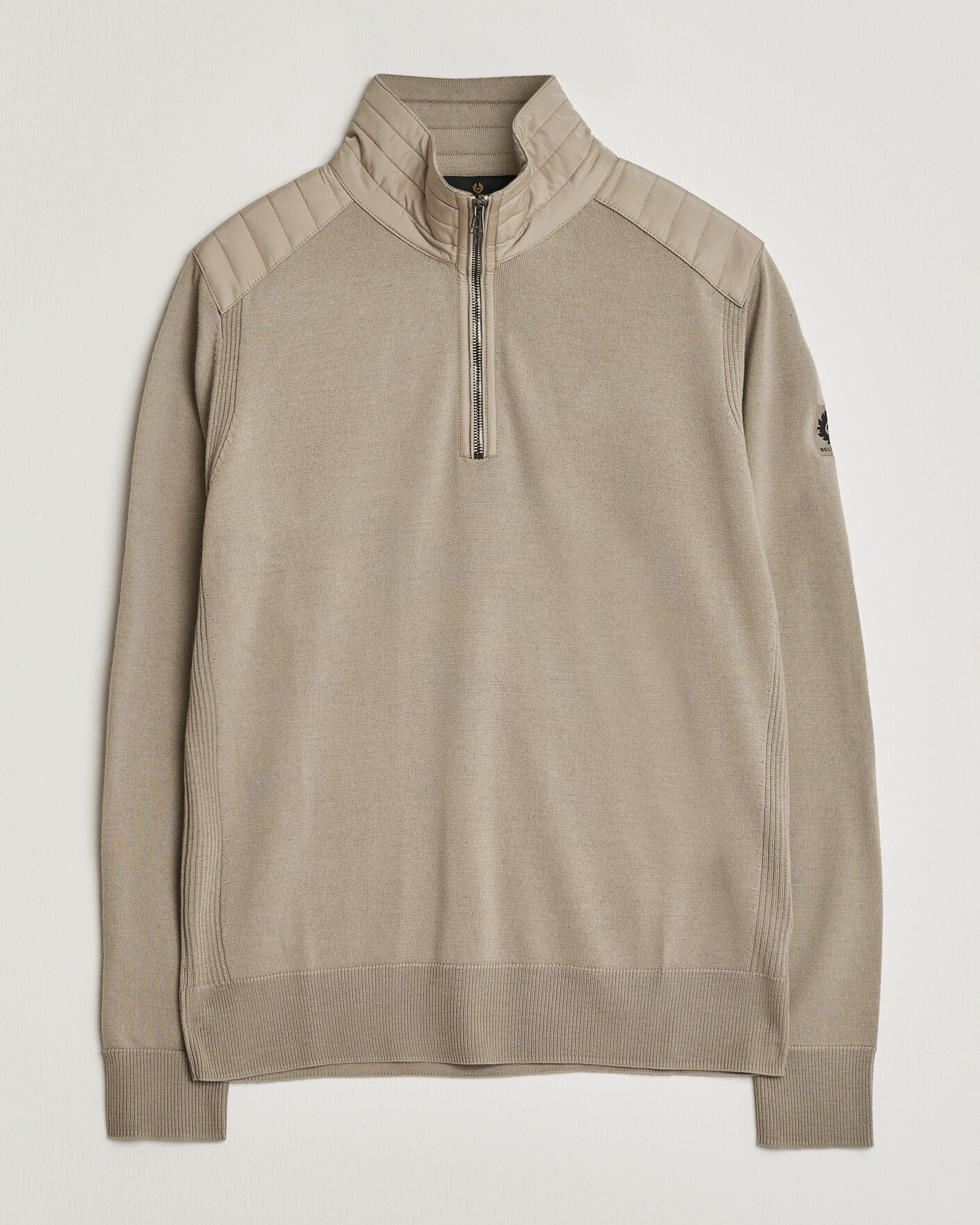 Herre | Gensere | Belstaff | Klimington Knitted Half Zip Dark Sand