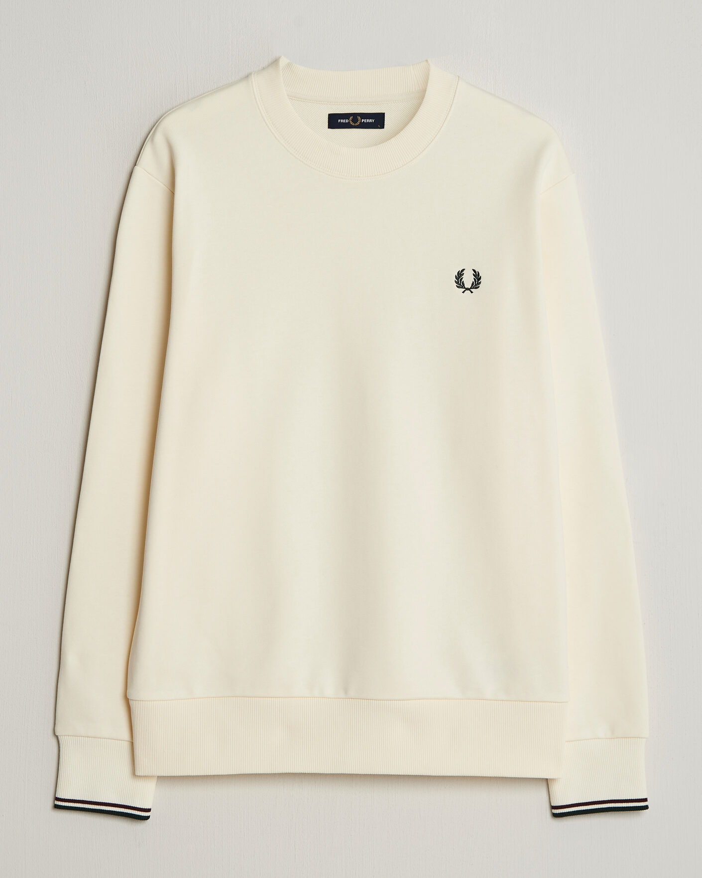 Herre | Gensere | Fred Perry | Crew Neck Sweatshirt Ecru