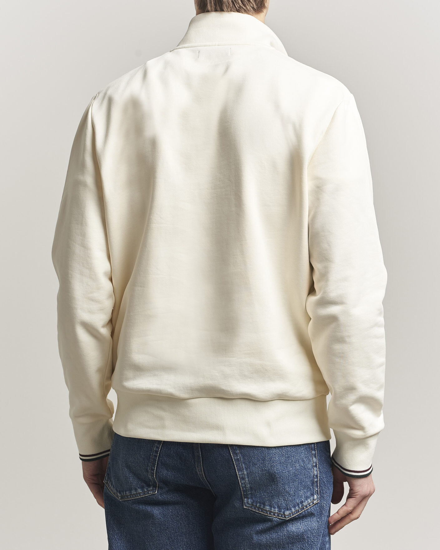 Herre | Gensere | Fred Perry | Half Zip Sweatshirt Ecru