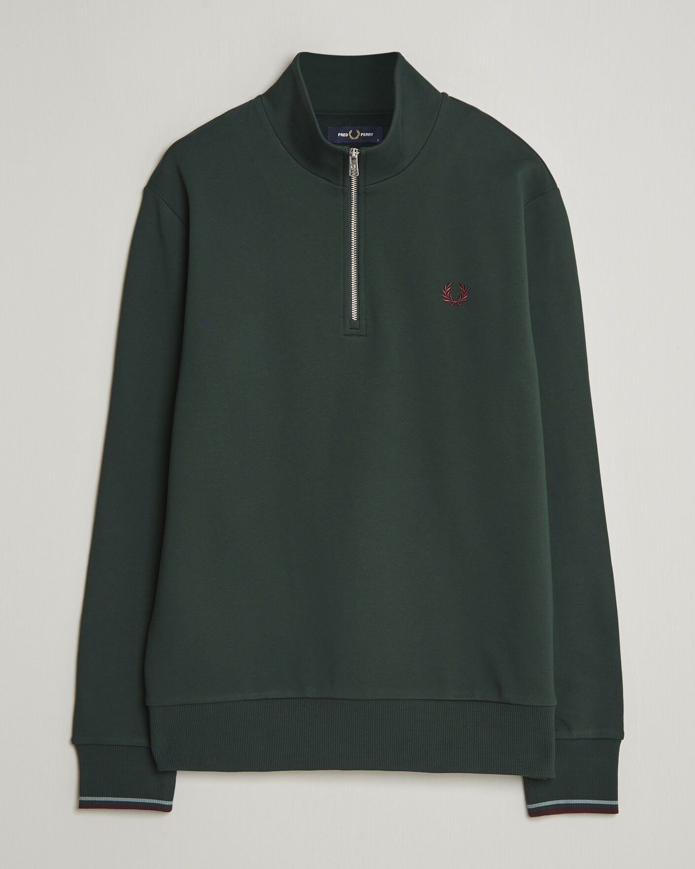 Herre | Gensere | Fred Perry | Half Zip Sweatshirt Grassroots Green
