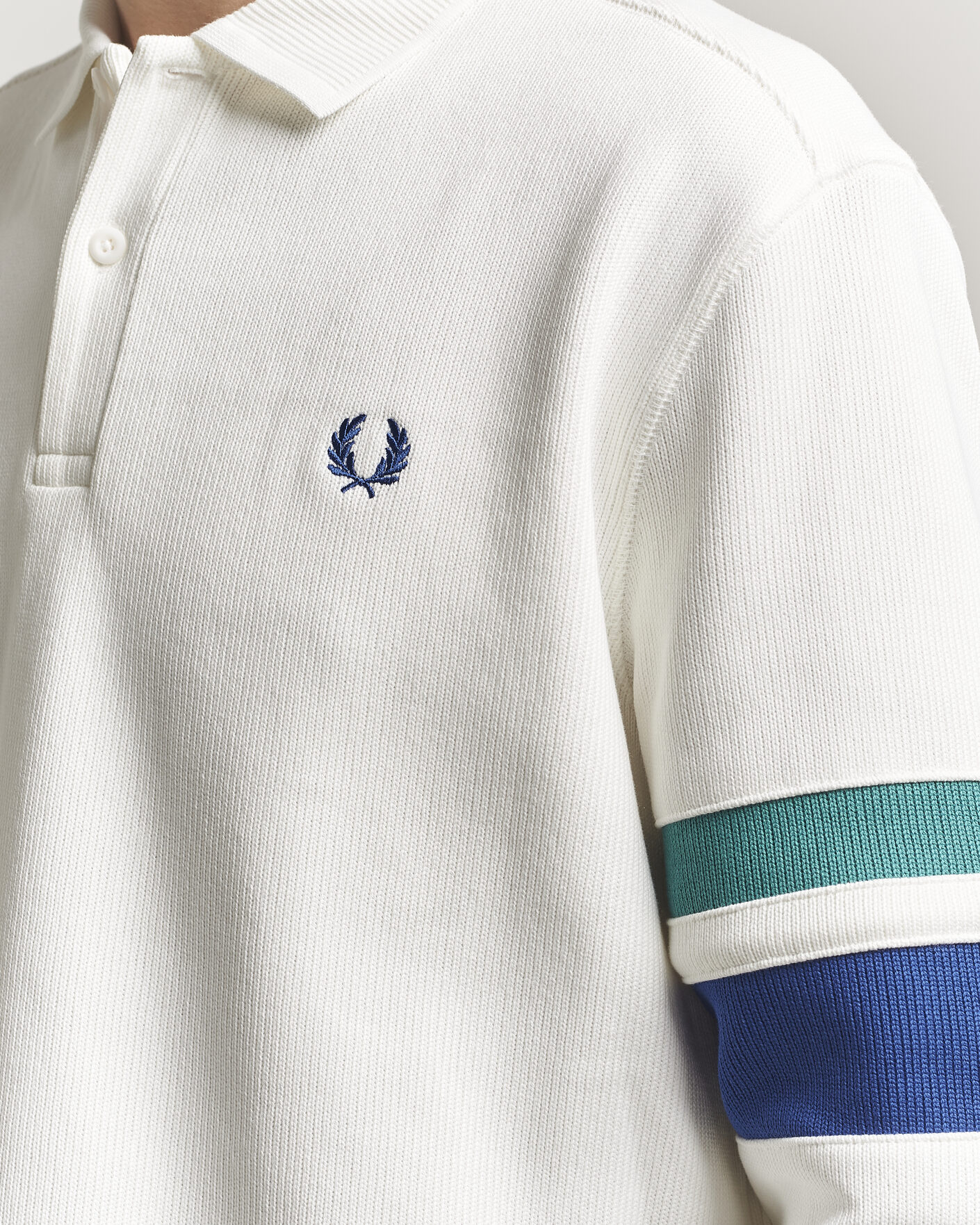 Herre | Gensere | Fred Perry | Tipped Sleeve Rugger Snow White