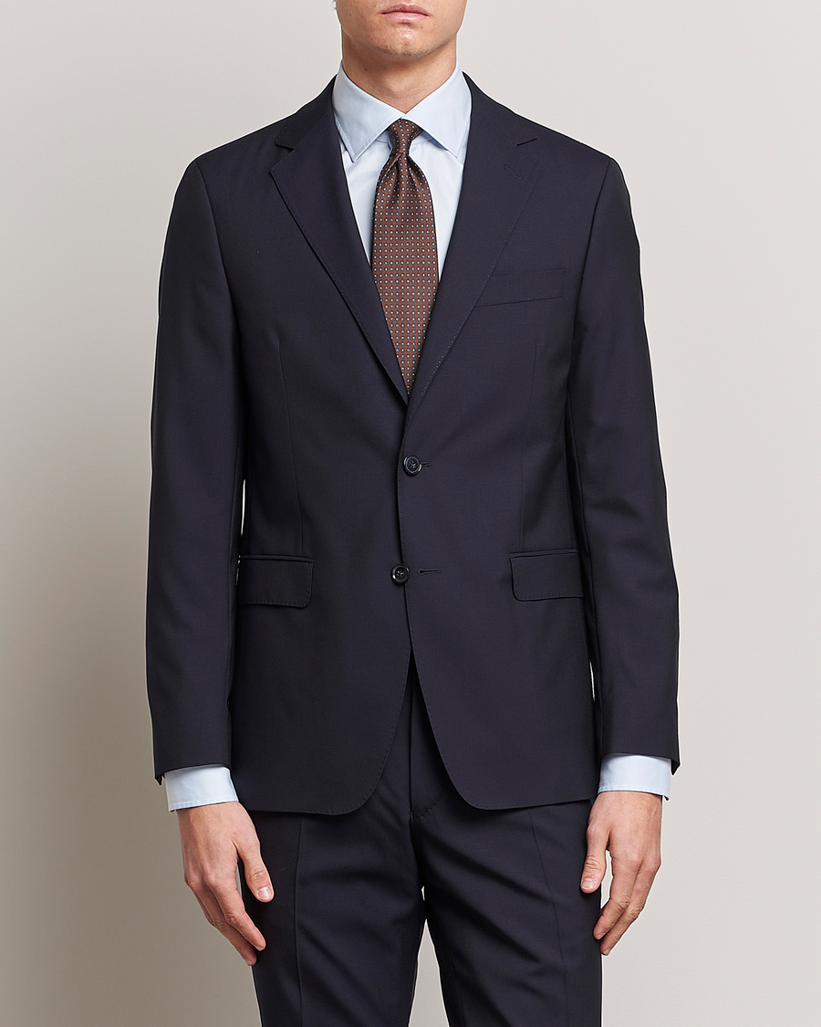 Herre | Dresser | Oscar Jacobson | Falk Wool Suit Navy