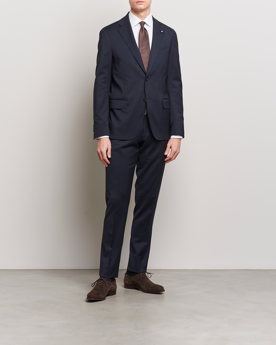 Herre | Italian Department | Lardini | Wool Suit Navy