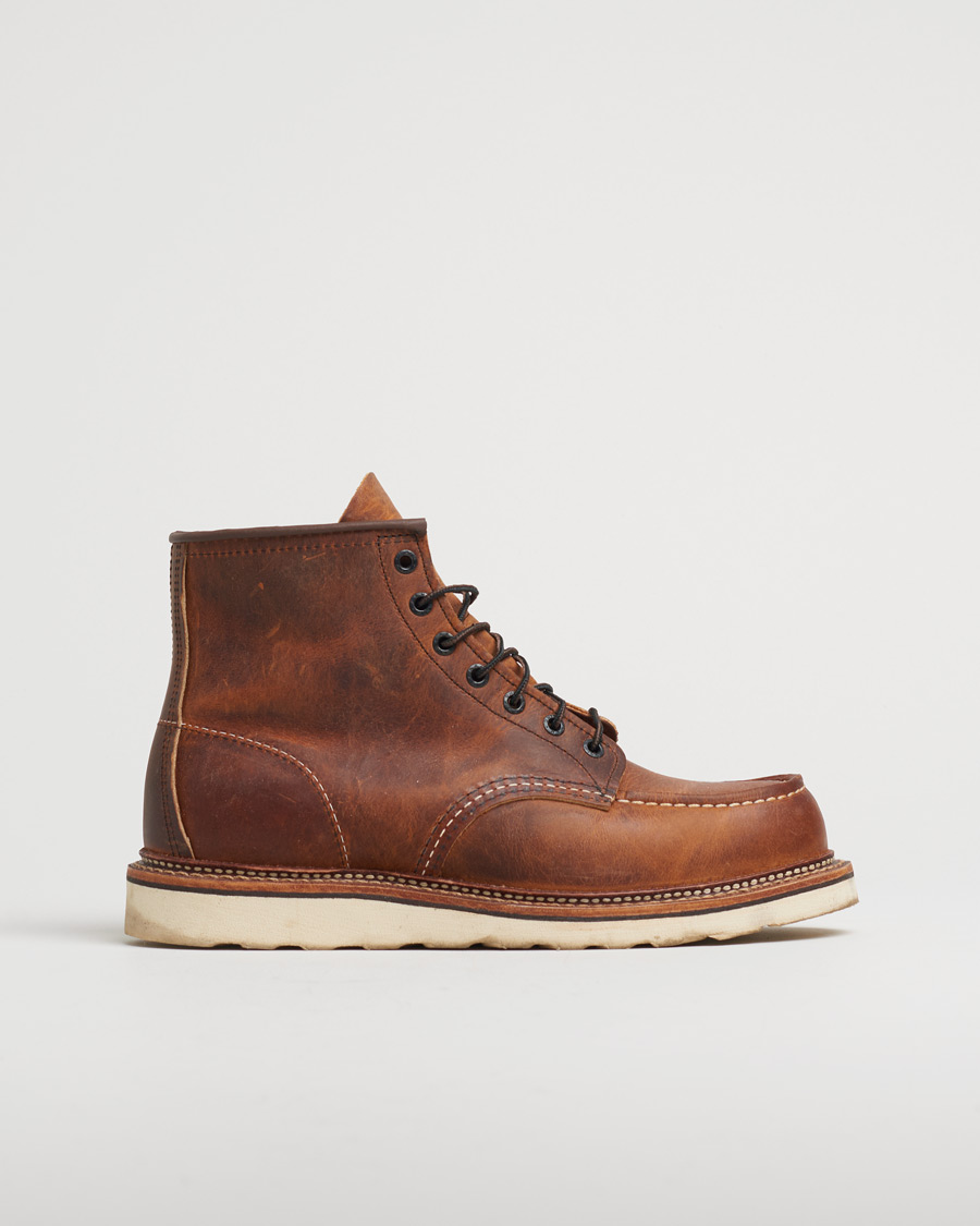 Herre | Red Wing Shoes Moc Toe Boot Copper Rough/Tough Leather | Pre-owned | Red Wing Shoes Moc Toe Boot Copper Rough/Tough Leather